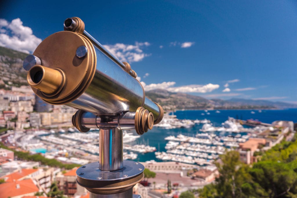 View above Monaco, France