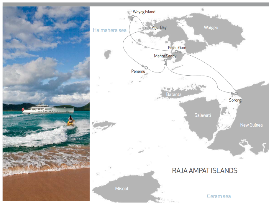 Yacht Charter - Raja Ampat-map
